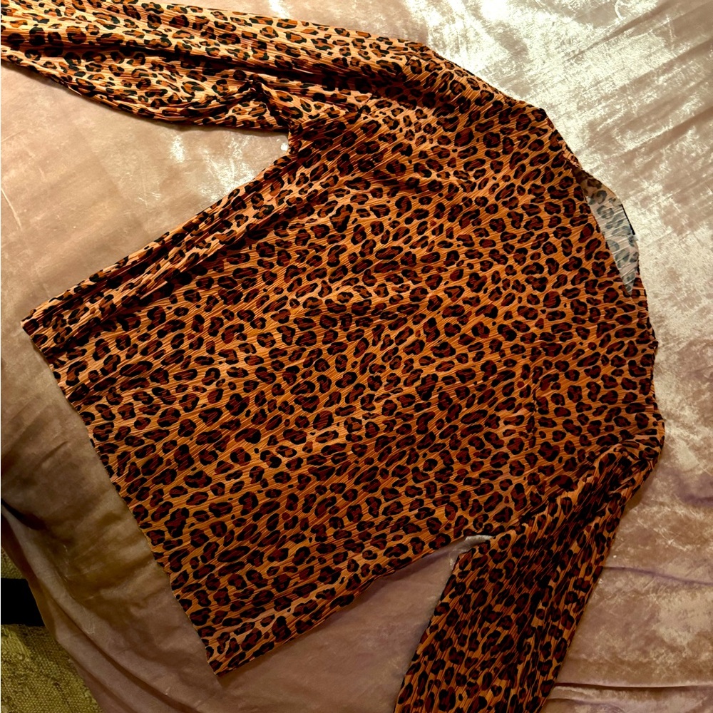 CHEETAH PRINT ZARA TOP